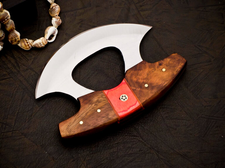 Custom made Ulu Knife with leather cover | Best wedding gifts