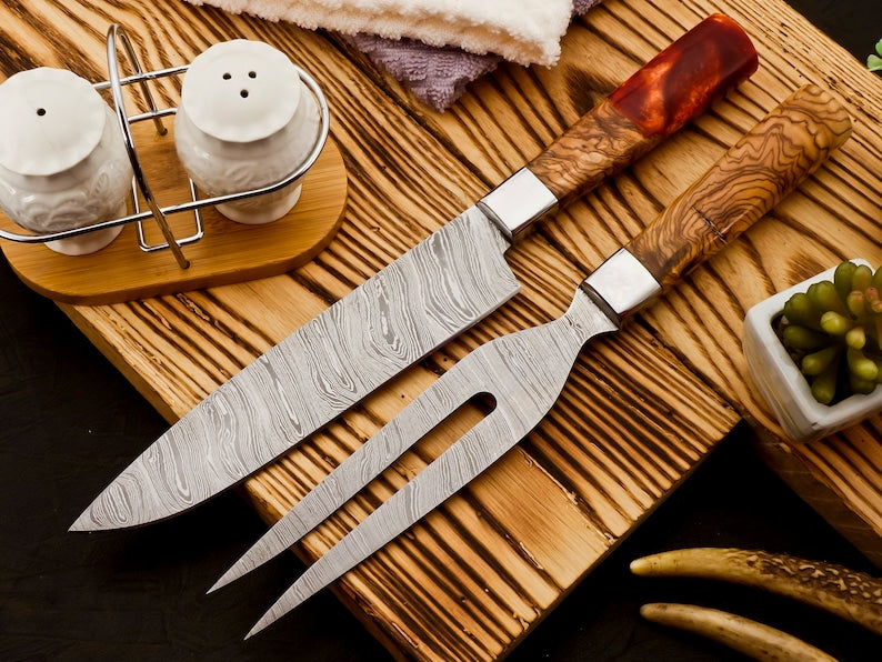 Handmade Barbecue Roast Fork and Knife | Best BBQ knives
