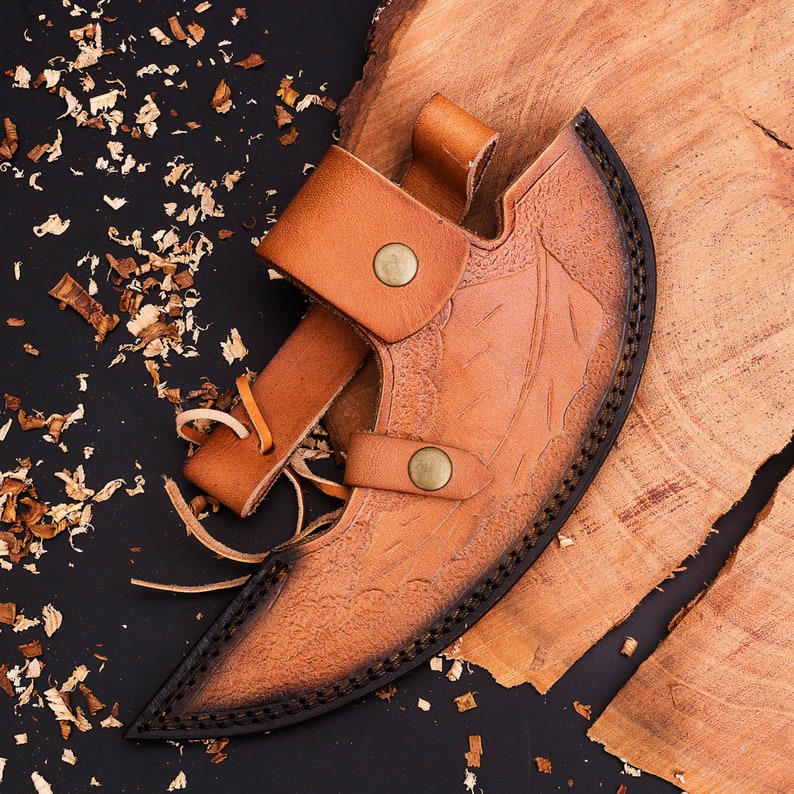 Custom engraved Pizza Axe with leather cover | best Wedding gifts