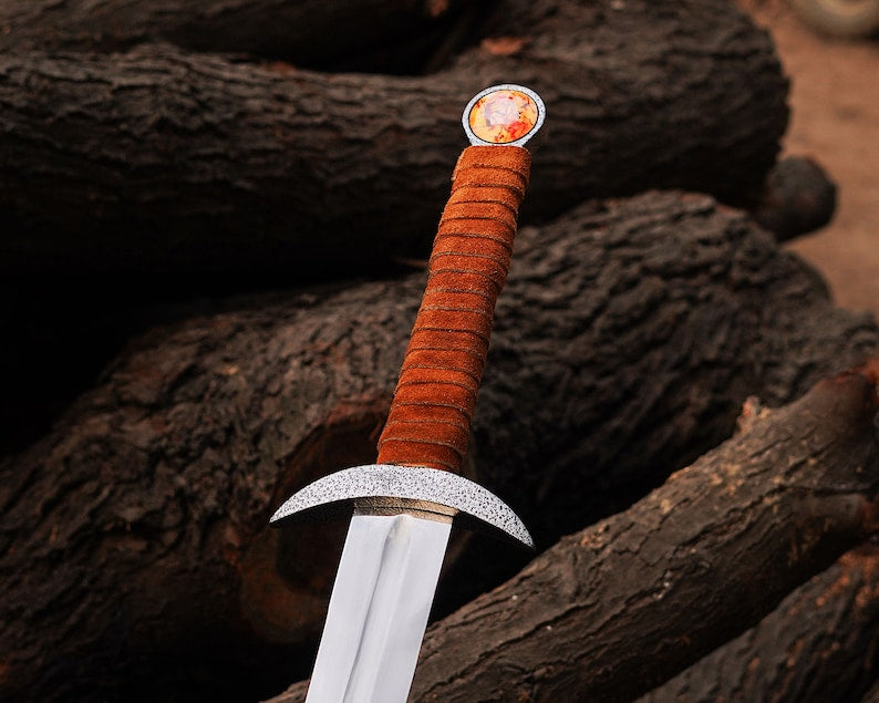 Handmade Steel sword With Leather cover | Best Anniversary Gifts